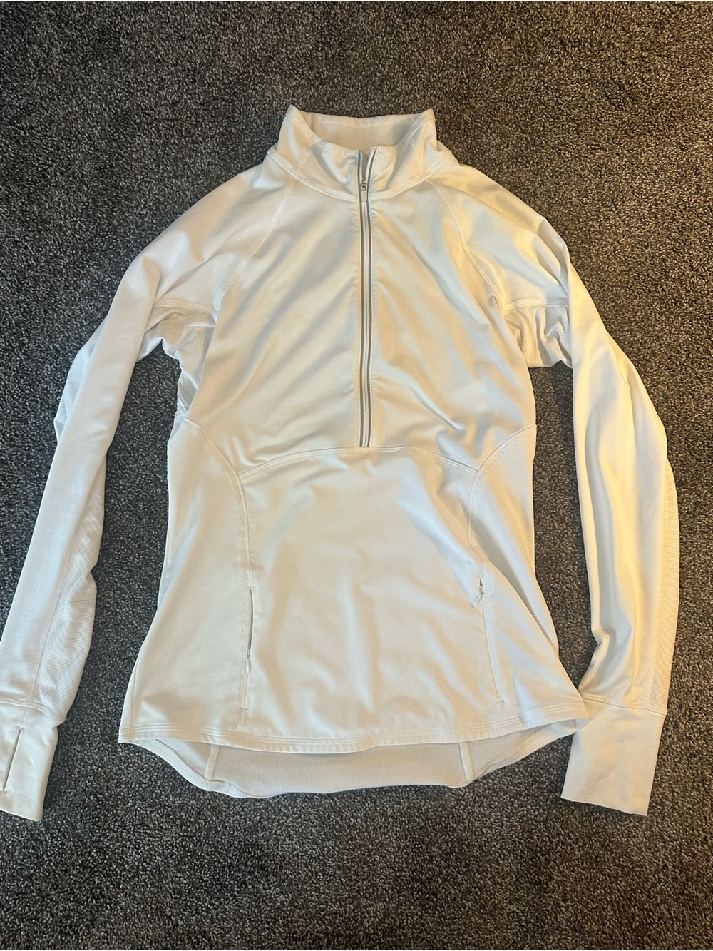 Athleta Women's Half-Zip medium  tall Performance Pullover - White
